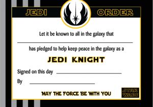Star Wars Jedi Certificate Template Free Certificate 201403 Png