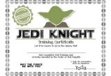 Star Wars Jedi Certificate Template Free Star Wars Birthday Party Ideas Invitation Games