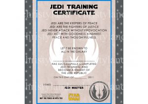Star Wars Jedi Certificate Template Free Star Wars Jedi Training Certificate Template Hot Girls