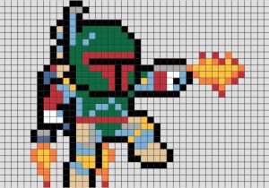 Star Wars Pixel Art Templates Star Wars Boba Fett Pixel Art Brik