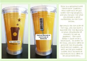 Starbucks Personalized Tumbler Template Items Similar to Handmade Personalized Starbucks Gold Card