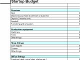 Start Up Capital Template Startup Budget Template Excel