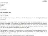 Starting A Covering Letter Cover Letter Example for An Immediate Start Job Lettercv Com