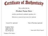 Statement Of Authenticity Template 36 Sample Certificate Of Authenticity Templates Sample
