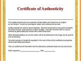 Statement Of Authenticity Template 5 Certificates Of Authenticity Templates Driver Resume