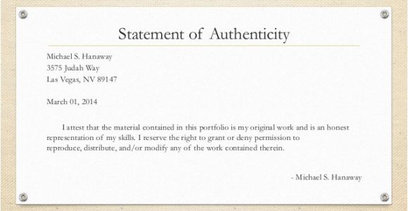 Statement Of Authenticity Template Dissertation Statement Authenticity 100 original
