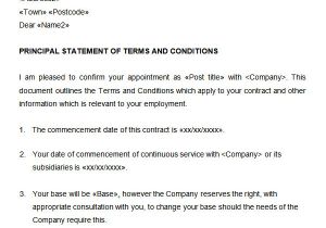 Statement Of Terms and Conditions Of Employment Template 22 Hr Contract Templates Hr Templates Free Premium