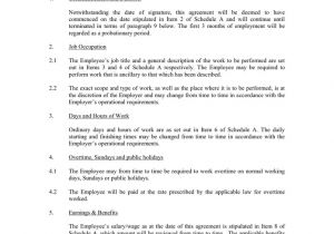 Statement Of Terms and Conditions Of Employment Template Terms Of Employment