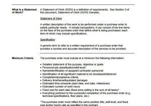 Statement Of Works Template 10 Statement Of Work Samples Sample Templates