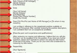 Steps On How to Write A Cover Letter How to Write A Cover Letter for A Receptionist Job 12 Steps