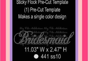 Sticky Flock Pre Cut Templates Items Similar to Bridesmaid Pre Cut Sticky Flock