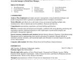 Store Keeper Resume In Word format Retail Store Manager Resume Sample