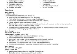 Store Manager Resume Template Best Store Manager Resume Example Livecareer