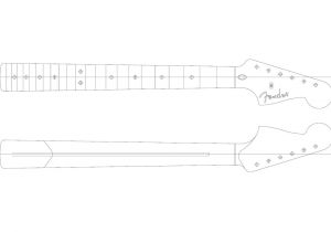 Strat Neck Template Fender toronado Guitar Templates Electric Herald