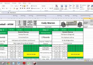 Strength and Conditioning Templates Excel for A Strength Coach Part 5 Youtube