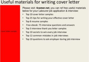 Strong Work Ethic Cover Letter Labourer Cover Letter