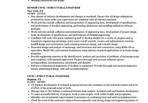 Structural Engineer Responsibilities Resume Civil Structural Engineer Resume Samples Velvet Jobs