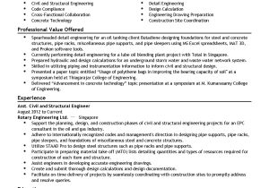 Structural Engineer Responsibilities Resume Professional assistant Structural Engineer Templates to