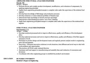Structural Engineer Responsibilities Resume Structural Analysis Engineer Resume Samples Velvet Jobs