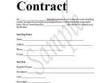 Stud Dog Contract Template Sample Dog Breeding Contract In Word to Download Sample