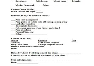 Student Academic Contract Template 13 Student Contract Templates Word Pdf Free