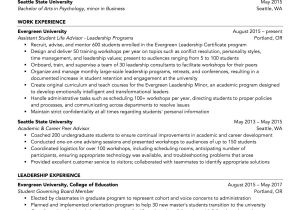 Student Affairs Resume Resume for Students World Of Reference