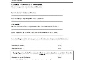 Student attendance Contract Template 8 Student attendance Contract Templates Pdf Free