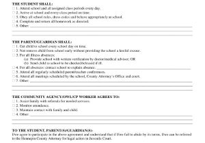Student attendance Contract Template 8 Student attendance Contract Templates Pdf Free