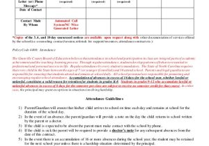 Student attendance Contract Template attendance Contract