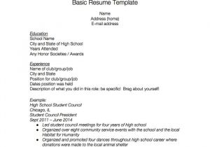 Student Basic Resume 23 High School Resume Templates and Samples