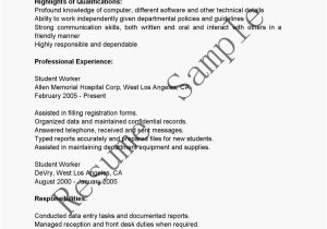 Student Helper Resume Resume Samples Student Worker Resume Sample