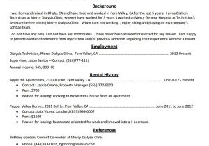 Student Housing Resume How to Create the Perfect Rental Resume
