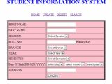 Student Information System Template Student Information System Mini Project Free source