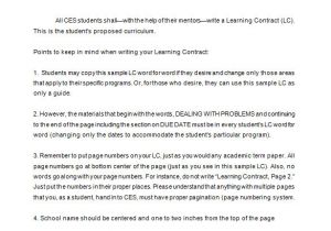 Student Learning Contract Template 7 Learning Contract Templates Samples Pdf Google