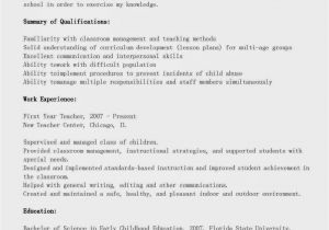 Student Of the Year Resume Resume Samples First Year Teacher Resume Sample