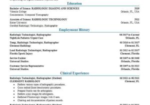 Student Radiographer Resume Find Resume Examples In orlando Fl Livecareer