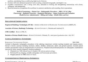 Student Radiographer Resume Resume format Sample Resume X Ray Technologist