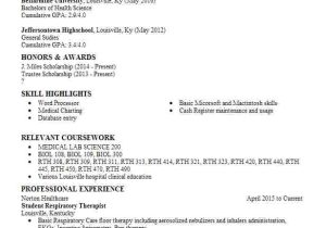 Student Respiratory therapist Resume Student Respiratory therapist Resume Sample Livecareer