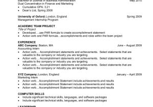 Student Resume Achievements Undergraduate Sample Resume