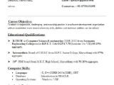 Student Resume Btech Resume format for B Tech Cse Students