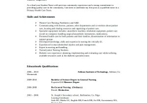 Student Resume Career Objective Examples Sample Nursing Student Resume 8 Examples In Word Pdf