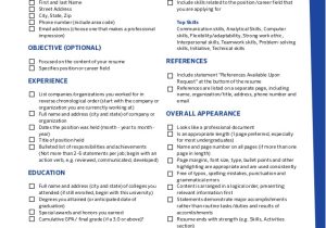 Student Resume Checklist Resume Communications Skills List
