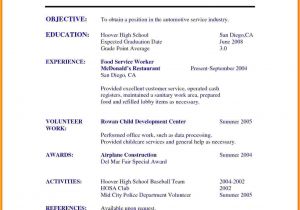 Student Resume Cover Letter Examples 5 Cv Template for High School Student theorynpractice