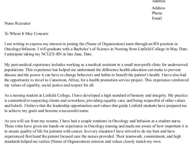 Student Resume Cover Letter Examples 8 Nursing Cover Letter Example ...