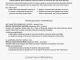 Student Resume Education Examples Special Education Teacher Resume Example