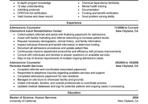 Student Resume for University Admission Best Admissions Counselor Resume Example Livecareer