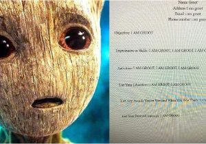 Student Resume Groot Student Wrote A 39 Groot 39 Resume for School assignment It