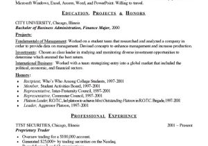 Student Resume Help Finance Student Resume Example Sample