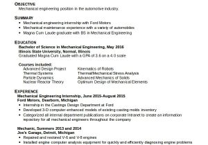 Student Resume Mechanical Engineering 10 Mechanical Engineering Resume Templates Pdf Doc