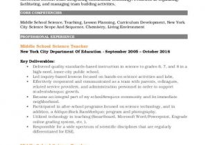 Student Resume Middle School Middle School Science Teacher Resume Samples Qwikresume